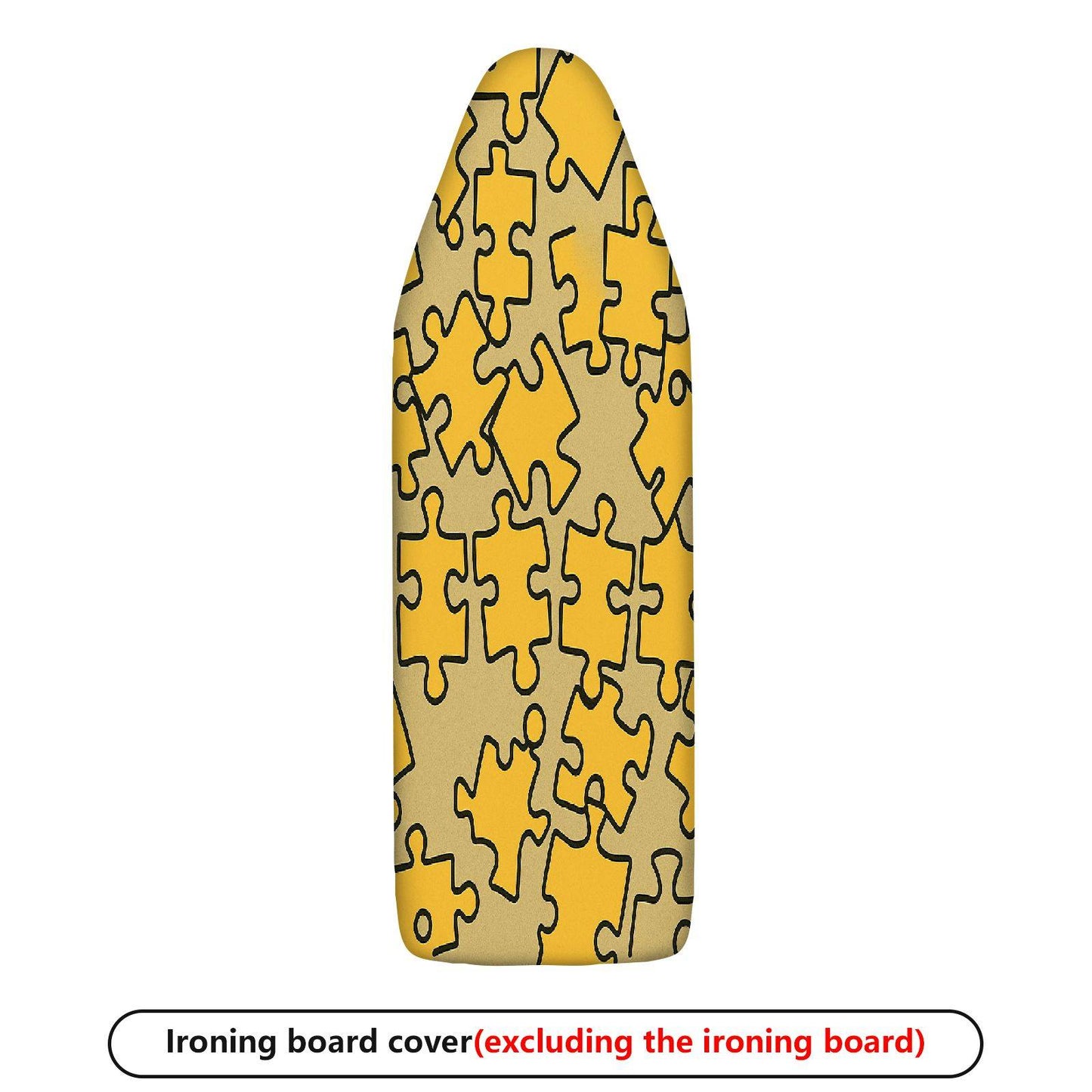 1-Piece Puzzle Yellow Fun  Ironing Board Cover, Universal Size, Without Board