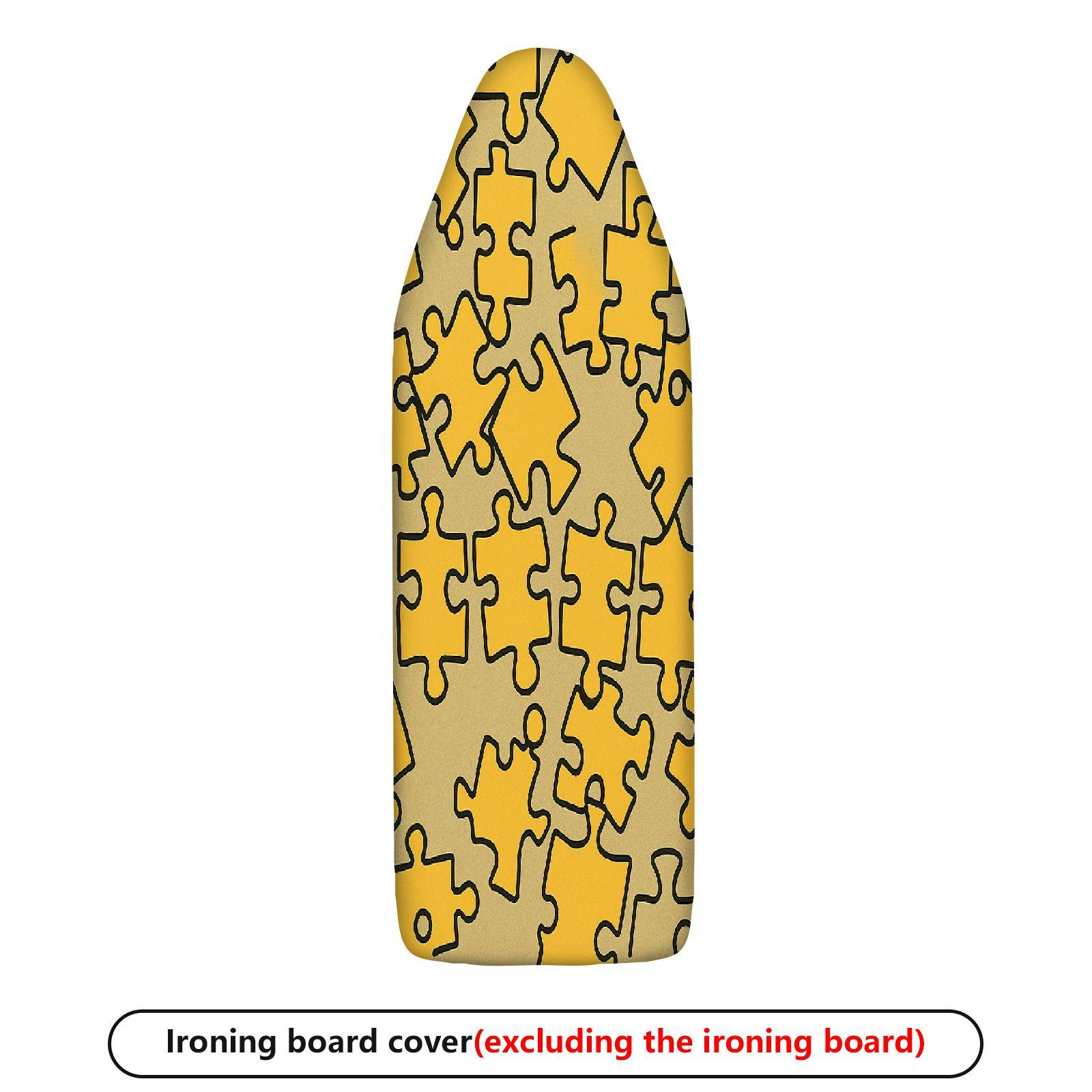 1-Piece Puzzle Yellow Fun  Ironing Board Cover, Universal Size, Without Board