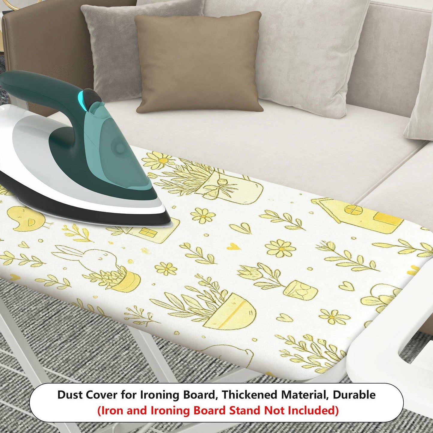 1-Piece Cute Animal Floral Nature  Ironing Board Cover, Universal Size, Without Board