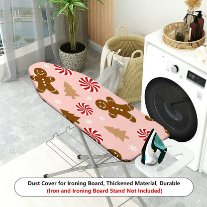 1-Piece Christmas Candy Gingerbread Tree  Ironing Board Cover, Universal Size, Without Board