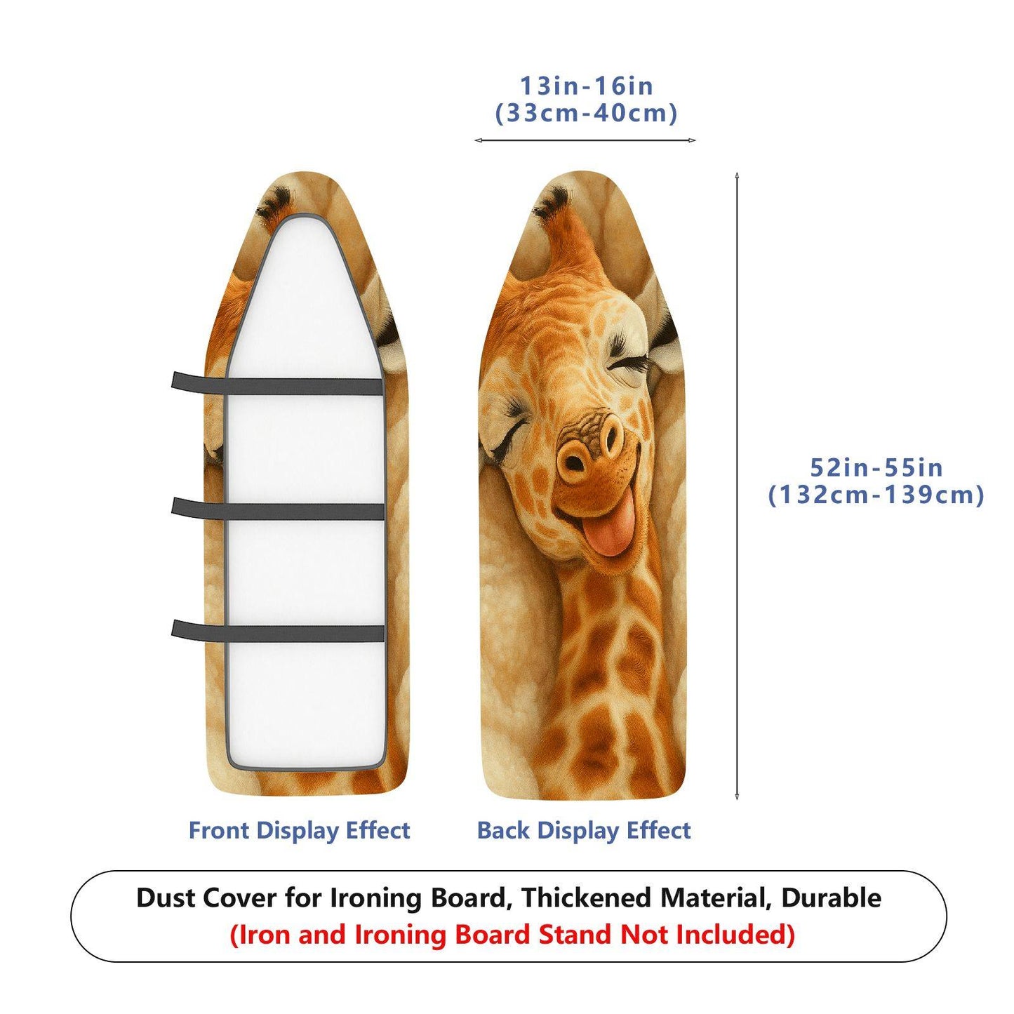 1-Piece Giraffe  Fun  Ironing Board Cover, Universal Size, Without Board