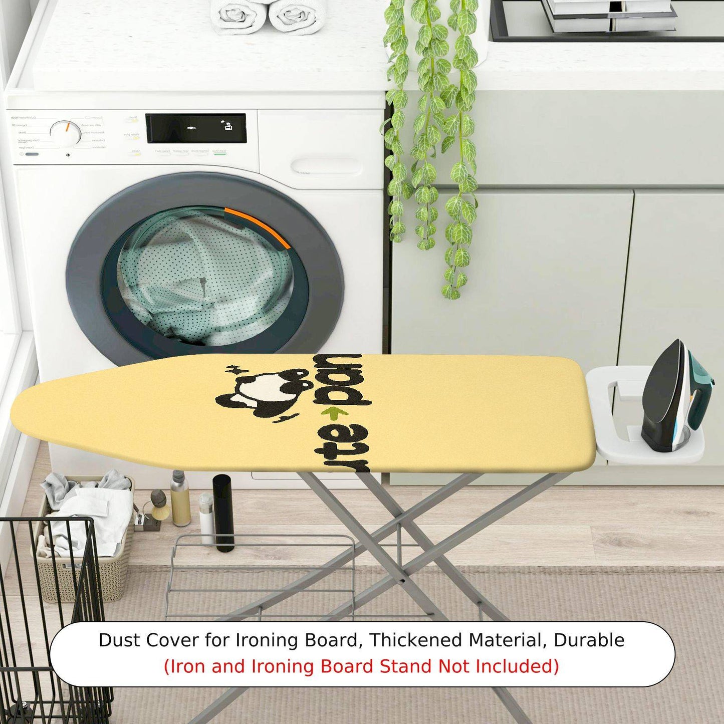 1-Piece Cute Panda Yellow  Ironing Board Cover, Universal Size, Without Board