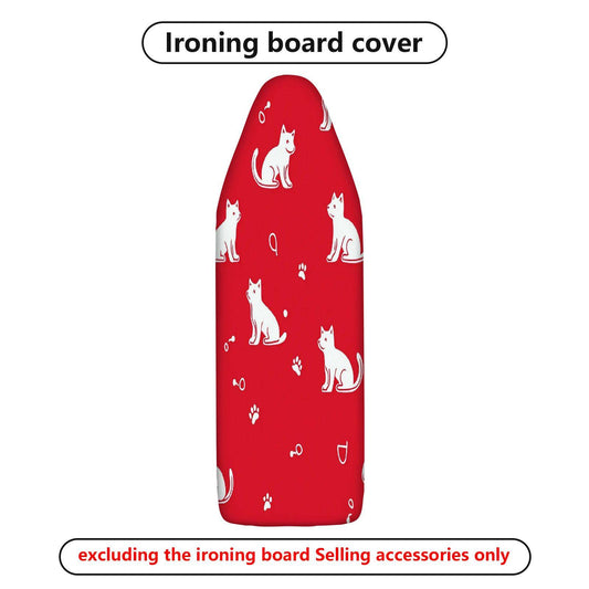 1-Piece Cat Paw Red Cute  Ironing Board Cover, Universal Size, Without Board