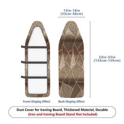 1-Piece Abstract Brown Geometric Pattern  Ironing Board Cover, Universal Size, Without Board