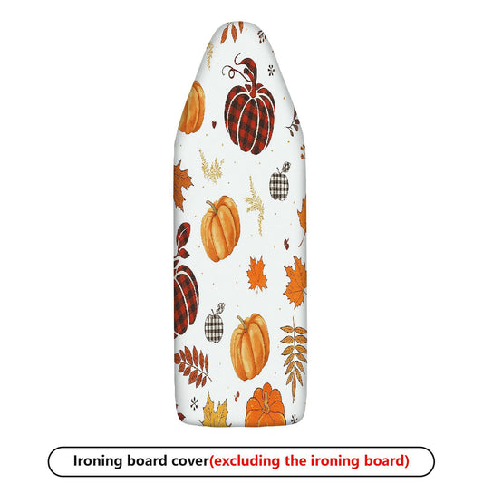 1-Piece Pumpkin Plaid Leaves  Ironing Board Cover, Universal Size, Without Board