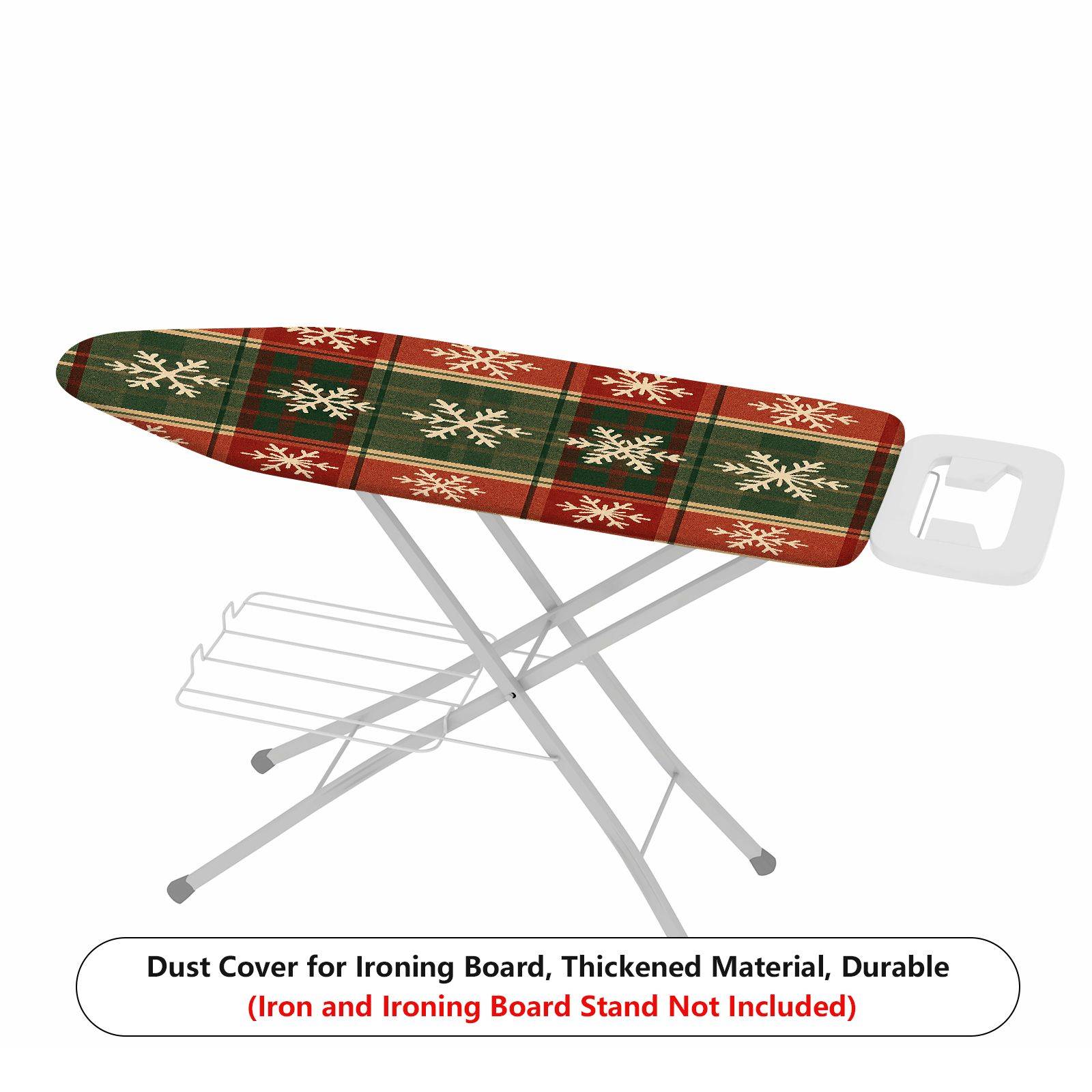 1-Piece Snowflake Plaid Christmas  Ironing Board Cover, Universal Size, Without Board