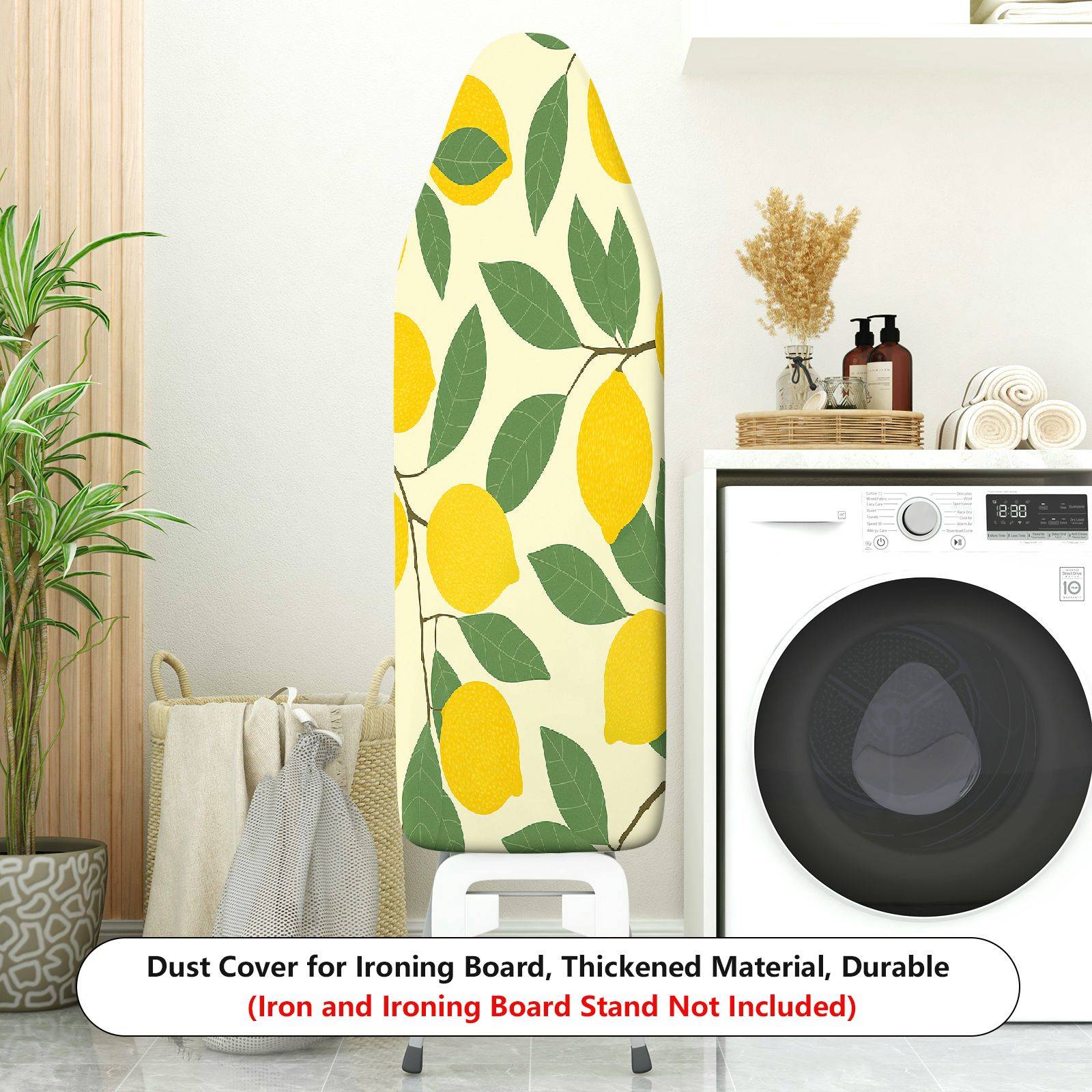 1-Piece Lemon Leaf Pattern Fruit Nature  Ironing Board Cover, Universal Size, Without Board