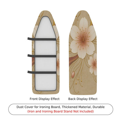 1-Piece Floral Beige Elegant  Ironing Board Cover, Universal Size, Without Board