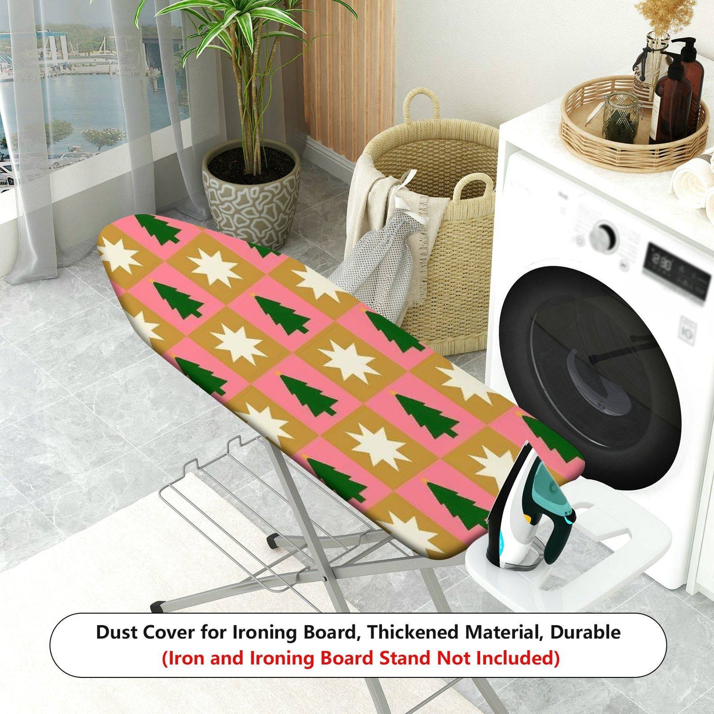 1-Piece Christmas Tree Star Pattern  Ironing Board Cover, Universal Size, Without Board