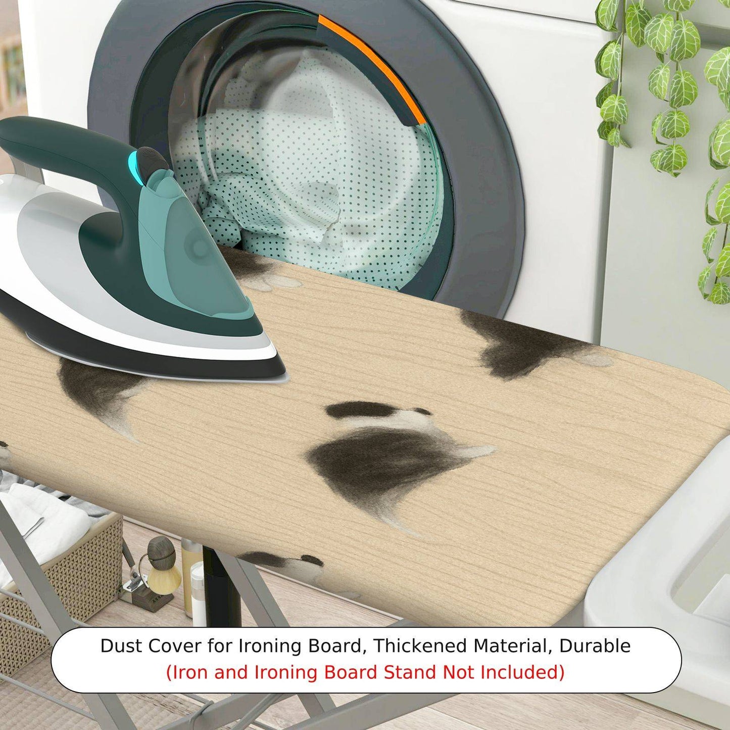 1-Piece Dog Pattern Beige Cute  Ironing Board Cover, Universal Size, Without Board