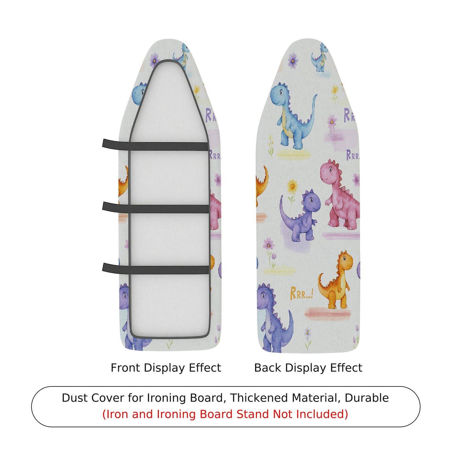 1-Piece Dinosaur Colorful Fun  Ironing Board Cover, Universal Size, Without Board