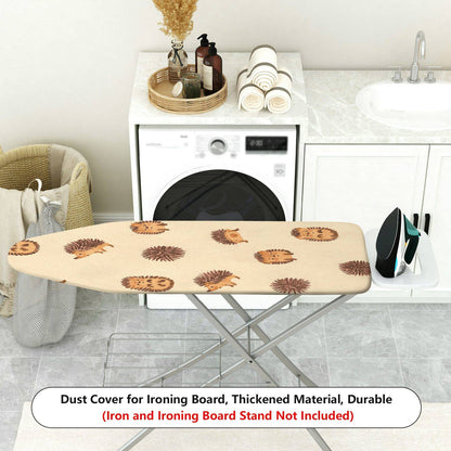 1-Piece Hedgehog Animal Print Beige  Ironing Board Cover, Universal Size, Without Board