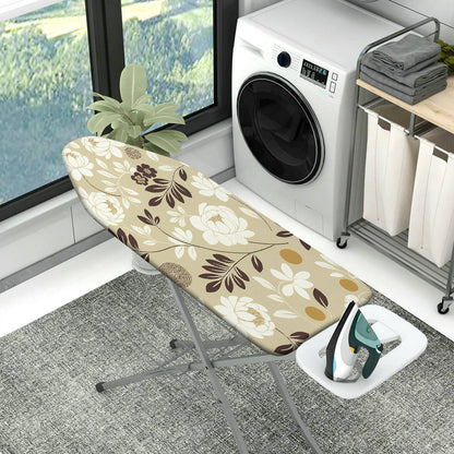 1-Piece Floral Beige Brown  Ironing Board Cover, Universal Size, Without Board