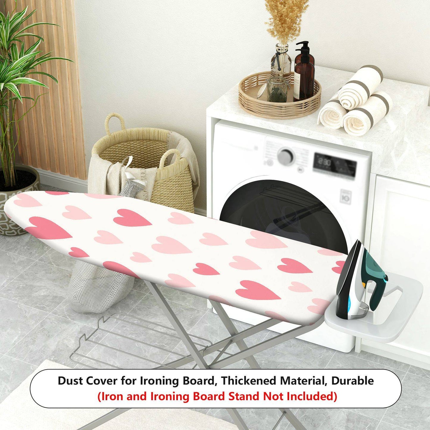 1-Piece Pink Love Heart Cute  Ironing Board Cover, Universal Size, Without Board