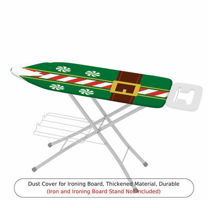 1-Piece Christmas Elf Candy Cane  Ironing Board Cover, Universal Size, Without Board
