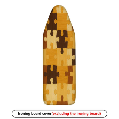 1-Piece Puzzle Patchwork Beige Brown  Ironing Board Cover, Universal Size, Without Board