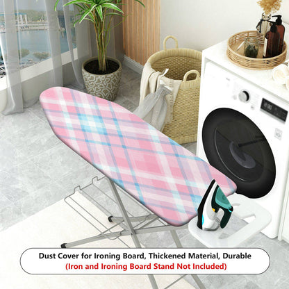 1-Piece Pink Plaid Pastel  Ironing Board Cover, Universal Size, Without Board
