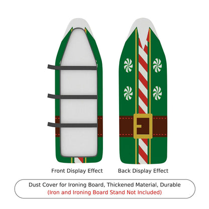 1-Piece Christmas Elf Candy Cane  Ironing Board Cover, Universal Size, Without Board