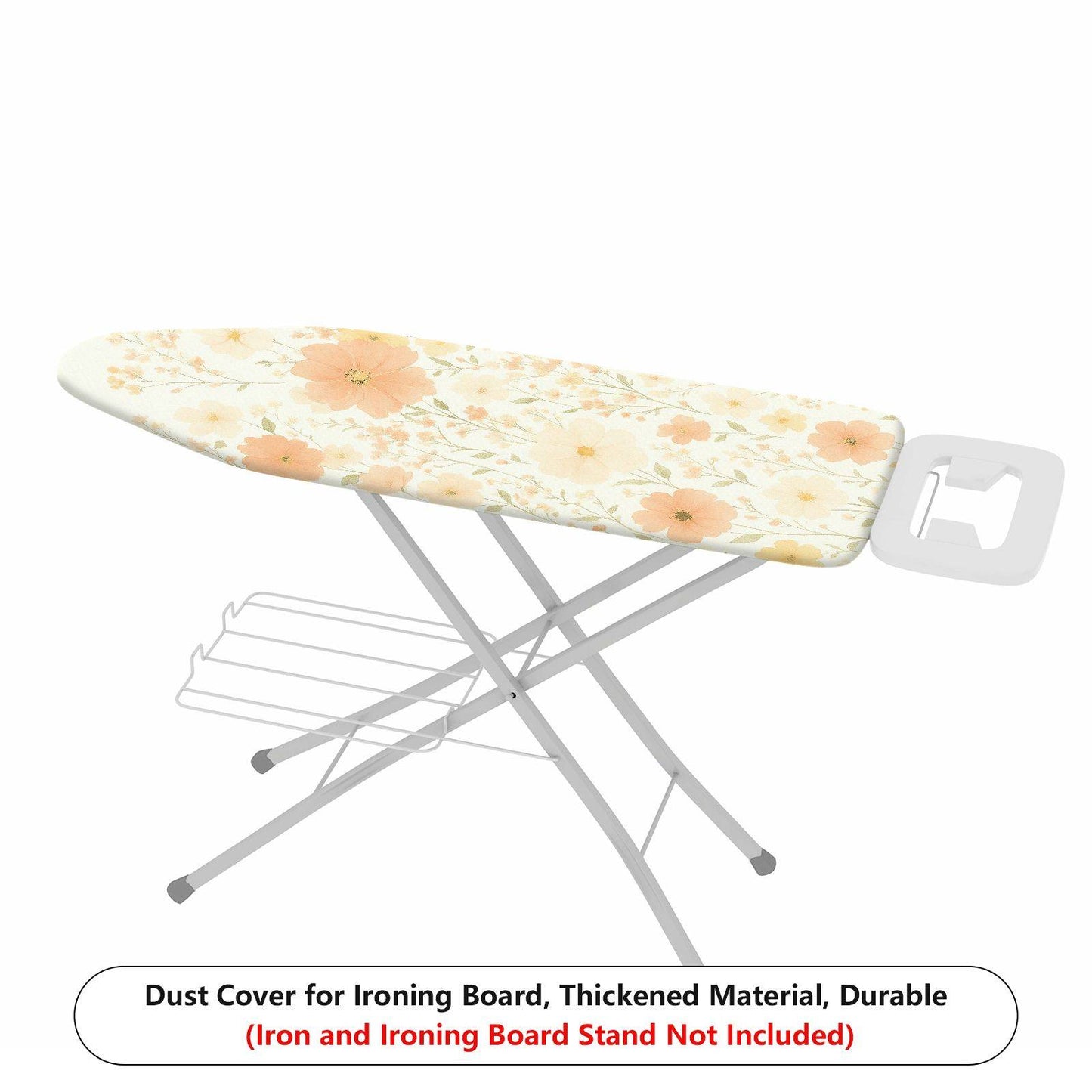1-Piece Pastoral Floral Beige  Ironing Board Cover, Universal Size, Without Board
