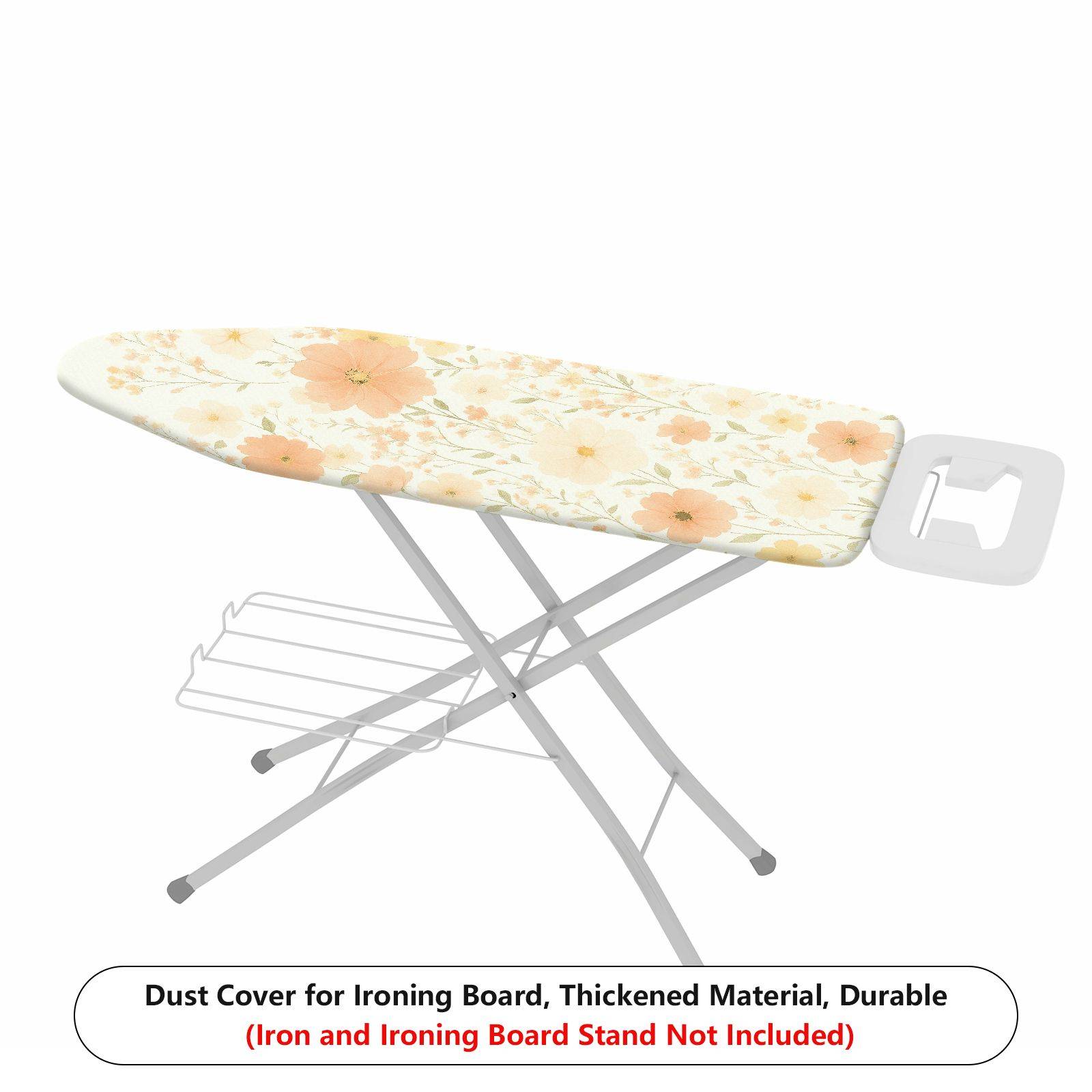 1-Piece Pastoral Floral Beige  Ironing Board Cover, Universal Size, Without Board