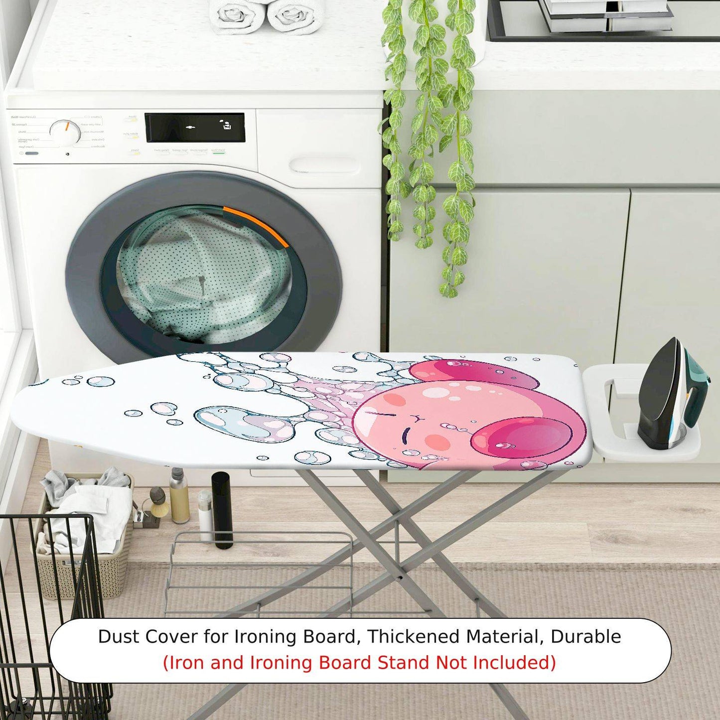 1-Piece Bubbles Cute Pink  Ironing Board Cover, Universal Size, Without Board