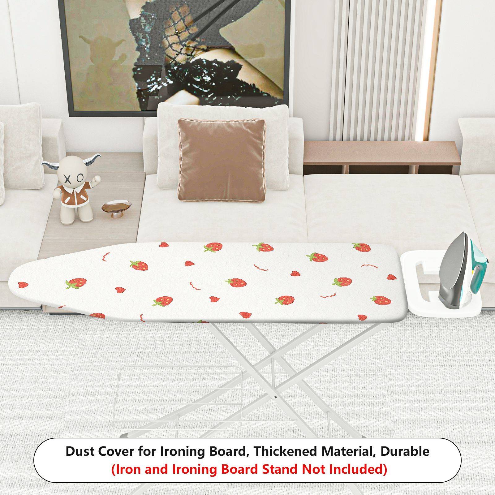 1-Piece Strawberry Heart Pattern Cute  Ironing Board Cover, Universal Size, Without Board