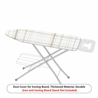 1-Piece Plaid Grid Pattern White Theme  Ironing Board Cover, Universal Size, Without Board