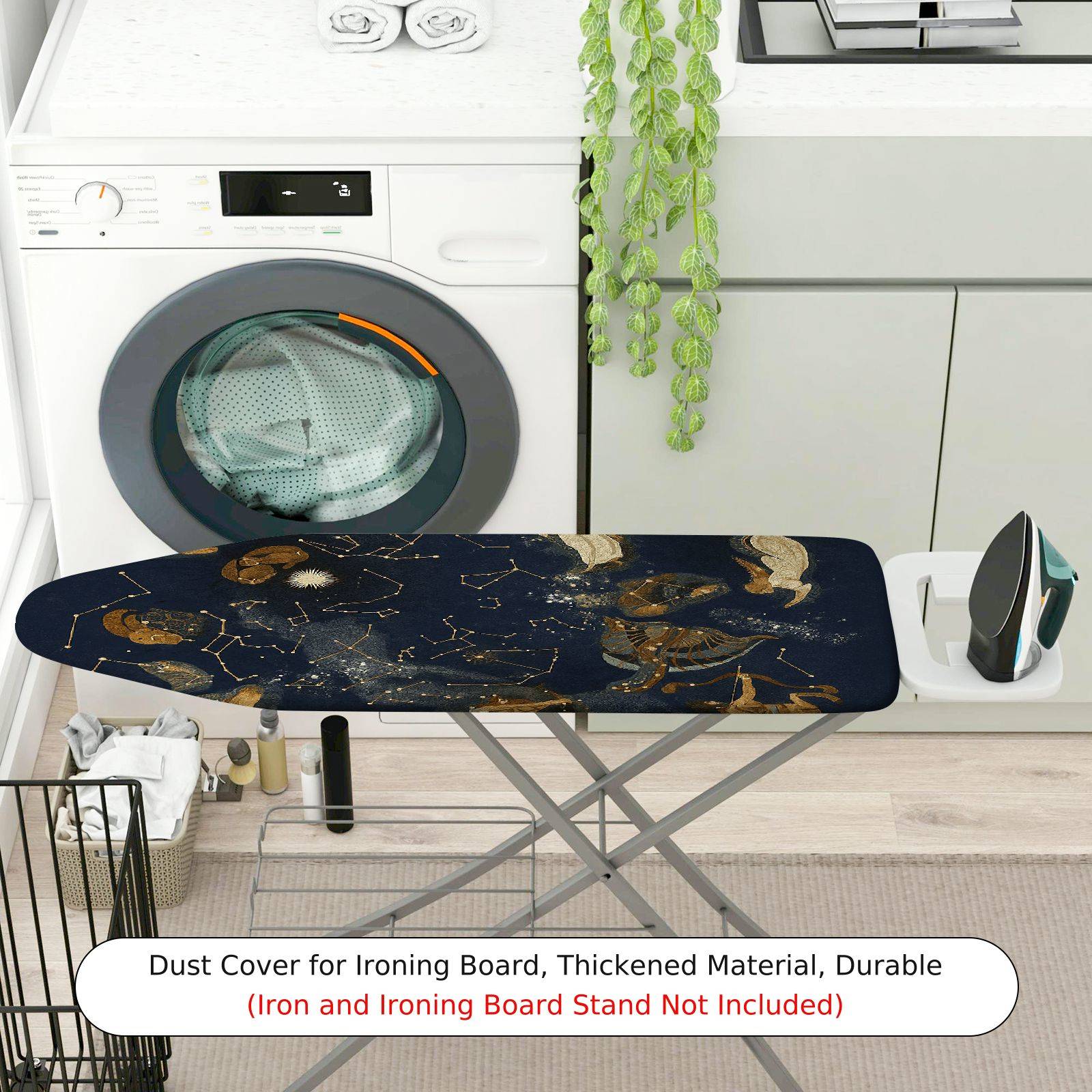 1-Piece Zodiac Constellation Galaxy  Ironing Board Cover, Universal Size, Without Board