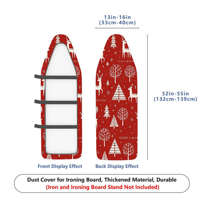 1-Piece Christmas Deer Tree  Ironing Board Cover, Universal Size, Without Board