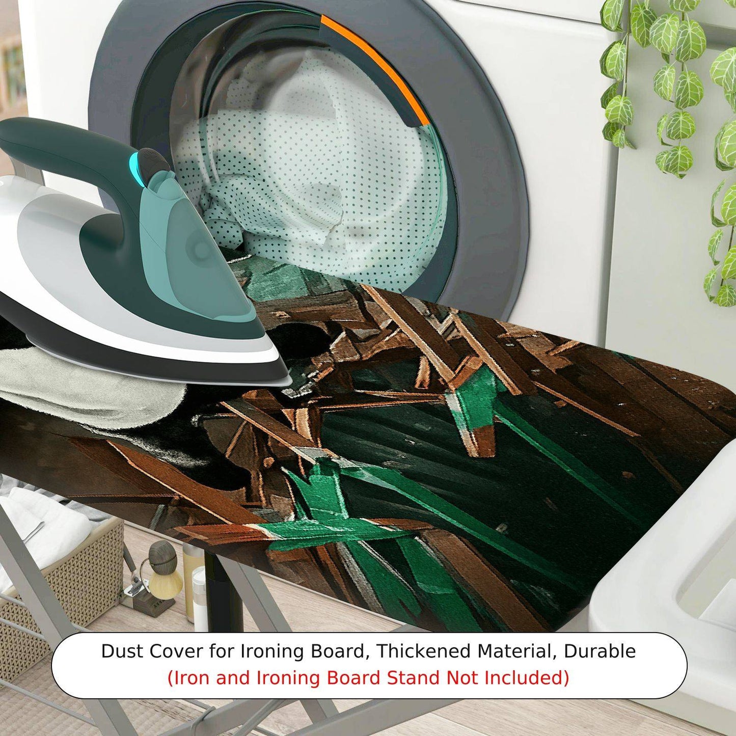 1-Piece Panda Basketball Fun  Ironing Board Cover, Universal Size, Without Board