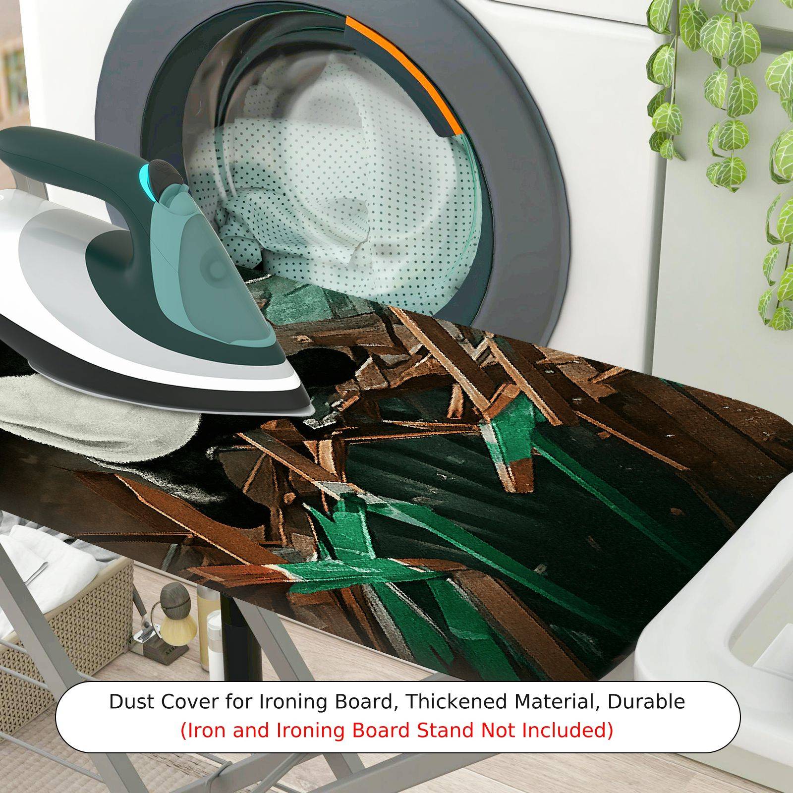 1-Piece Panda Basketball Fun  Ironing Board Cover, Universal Size, Without Board