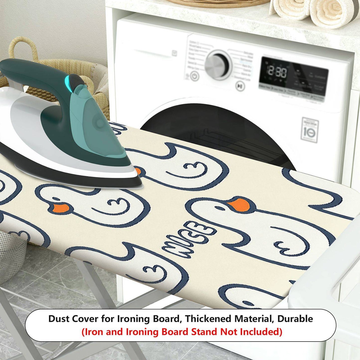 1-Piece Cute Duck Pattern  Style Animal Design  Ironing Board Cover, Universal Size, Without Board