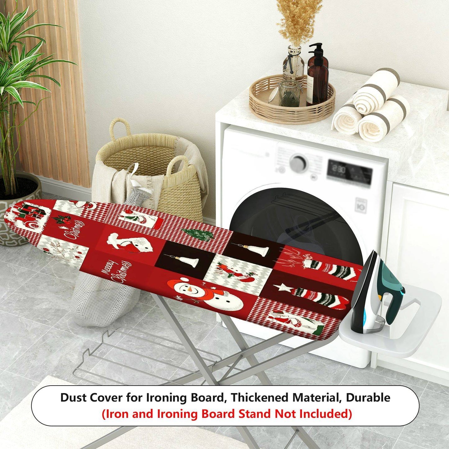 1-Piece Christmas Santa Bell  Ironing Board Cover, Universal Size, Without Board