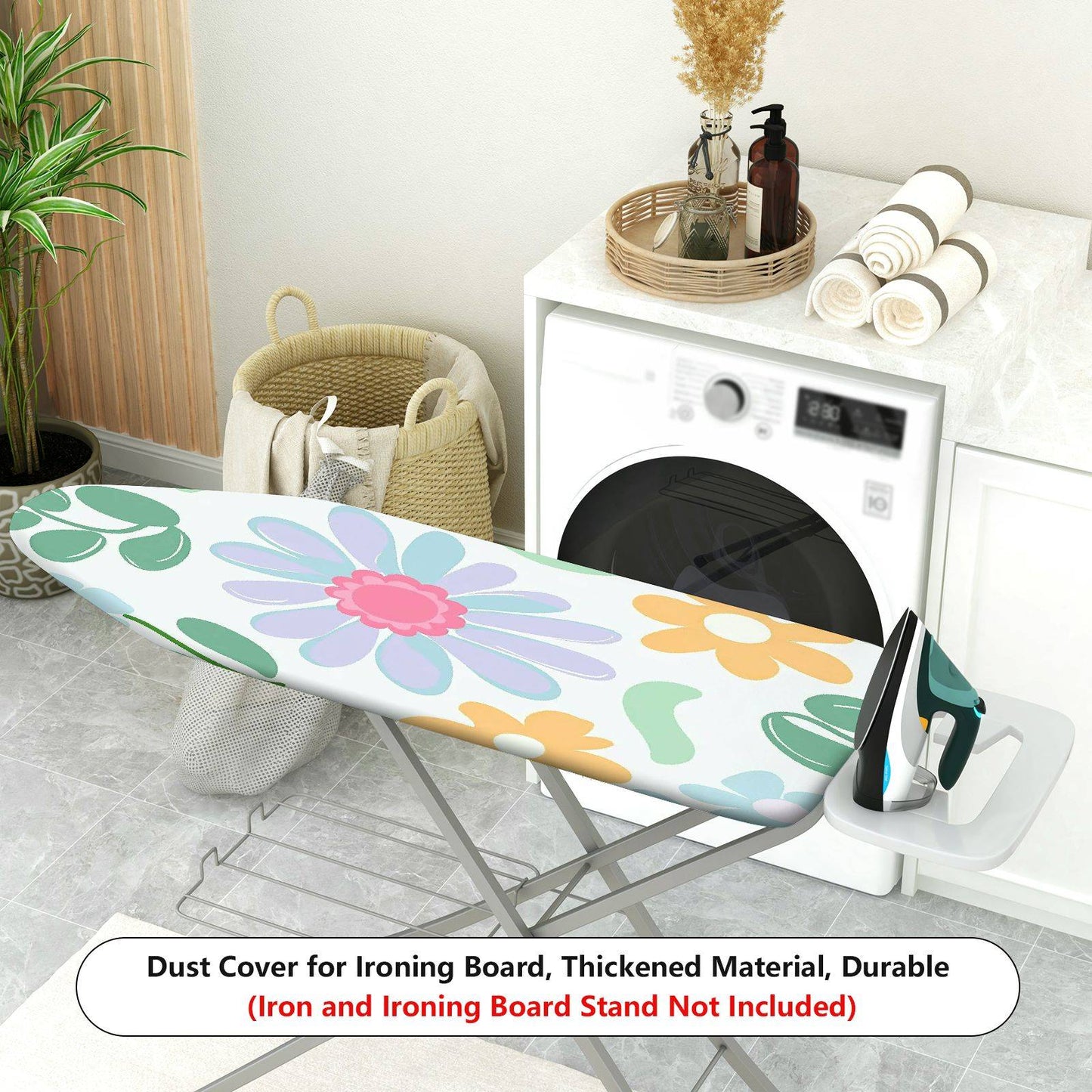 1-Piece Floral Colorful Leaf Cute  Ironing Board Cover, Universal Size, Without Board
