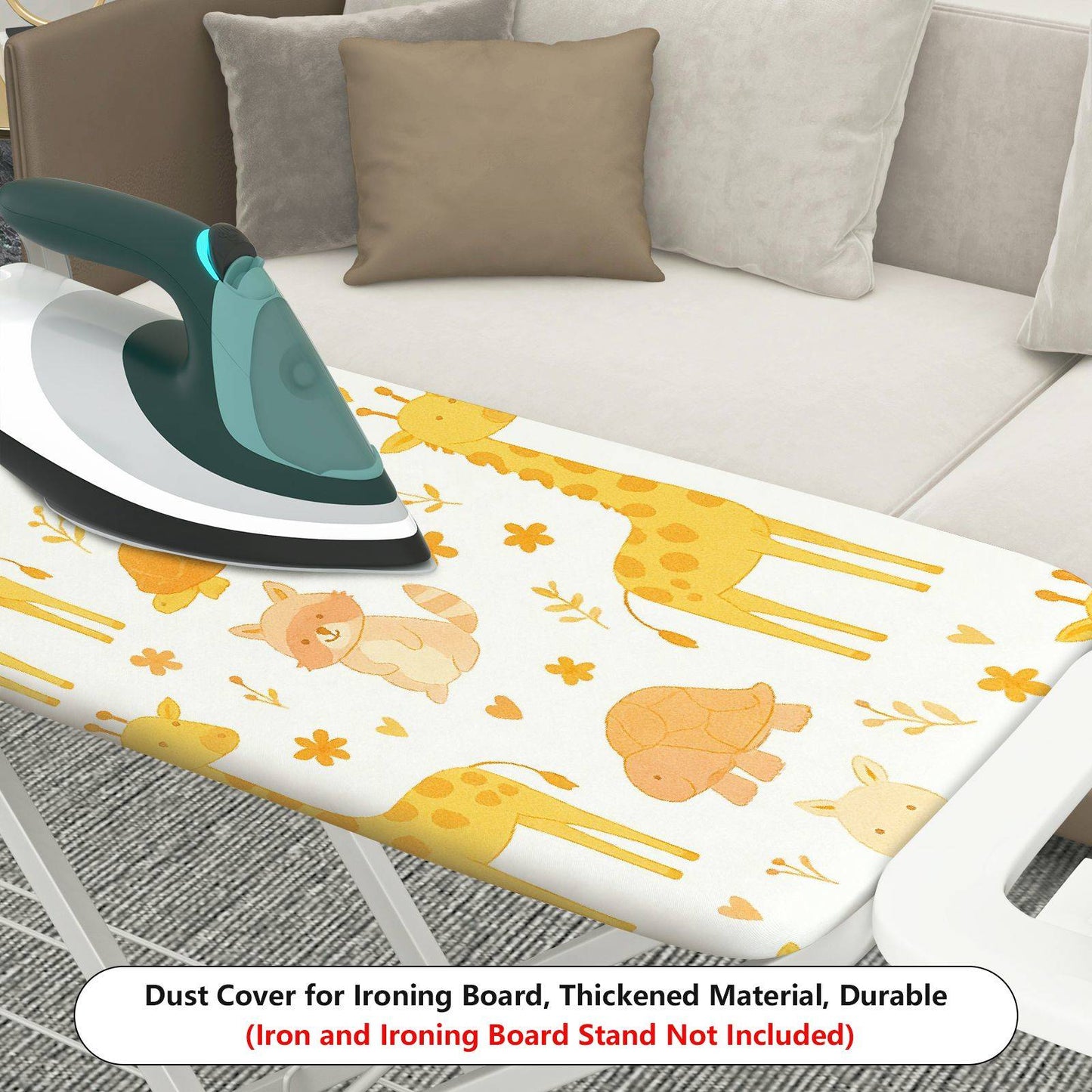 1-Piece Cute Animal Pattern Floral  Ironing Board Cover, Universal Size, Without Board