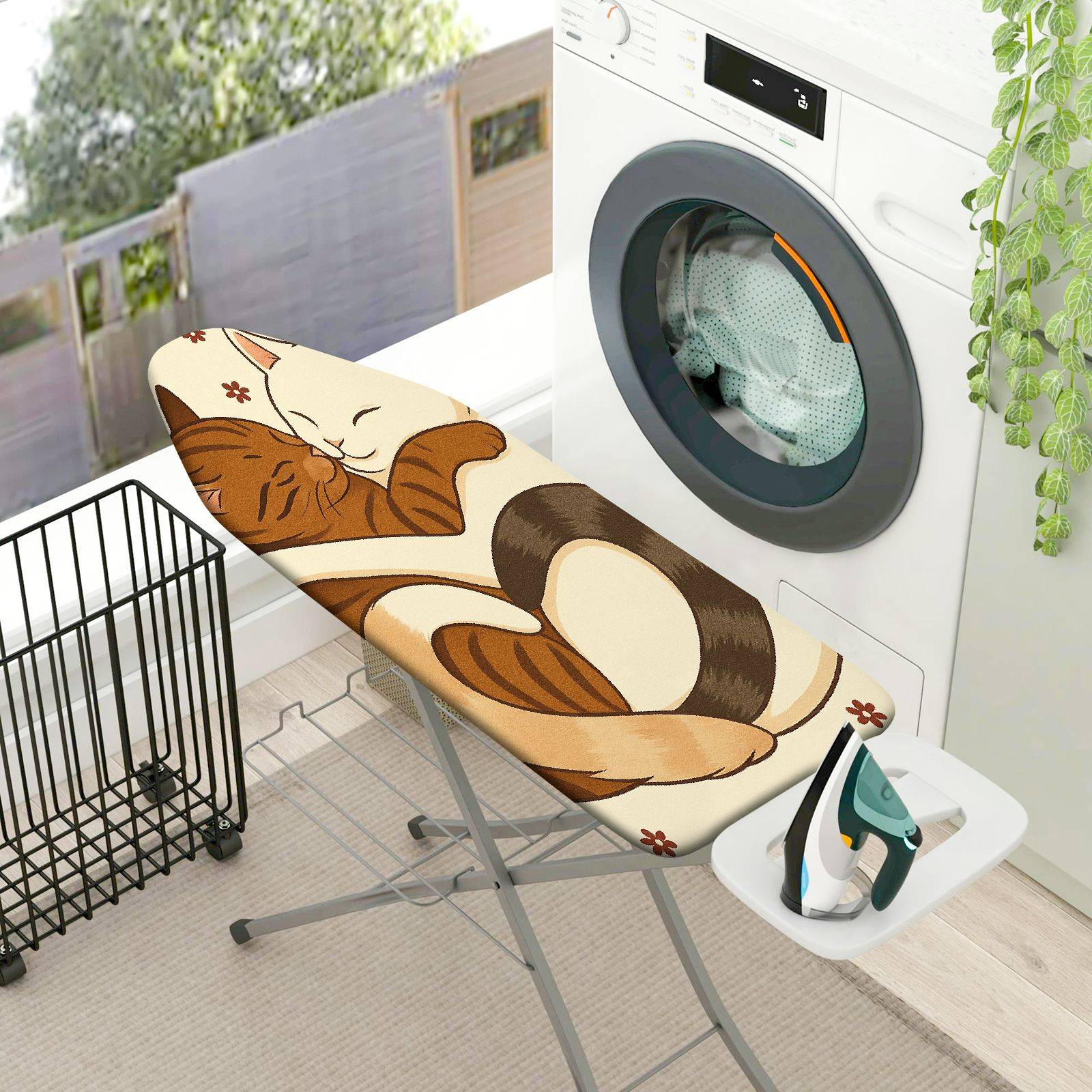 1-Piece Cat Lovers  Cute  Ironing Board Cover, Universal Size, Without Board