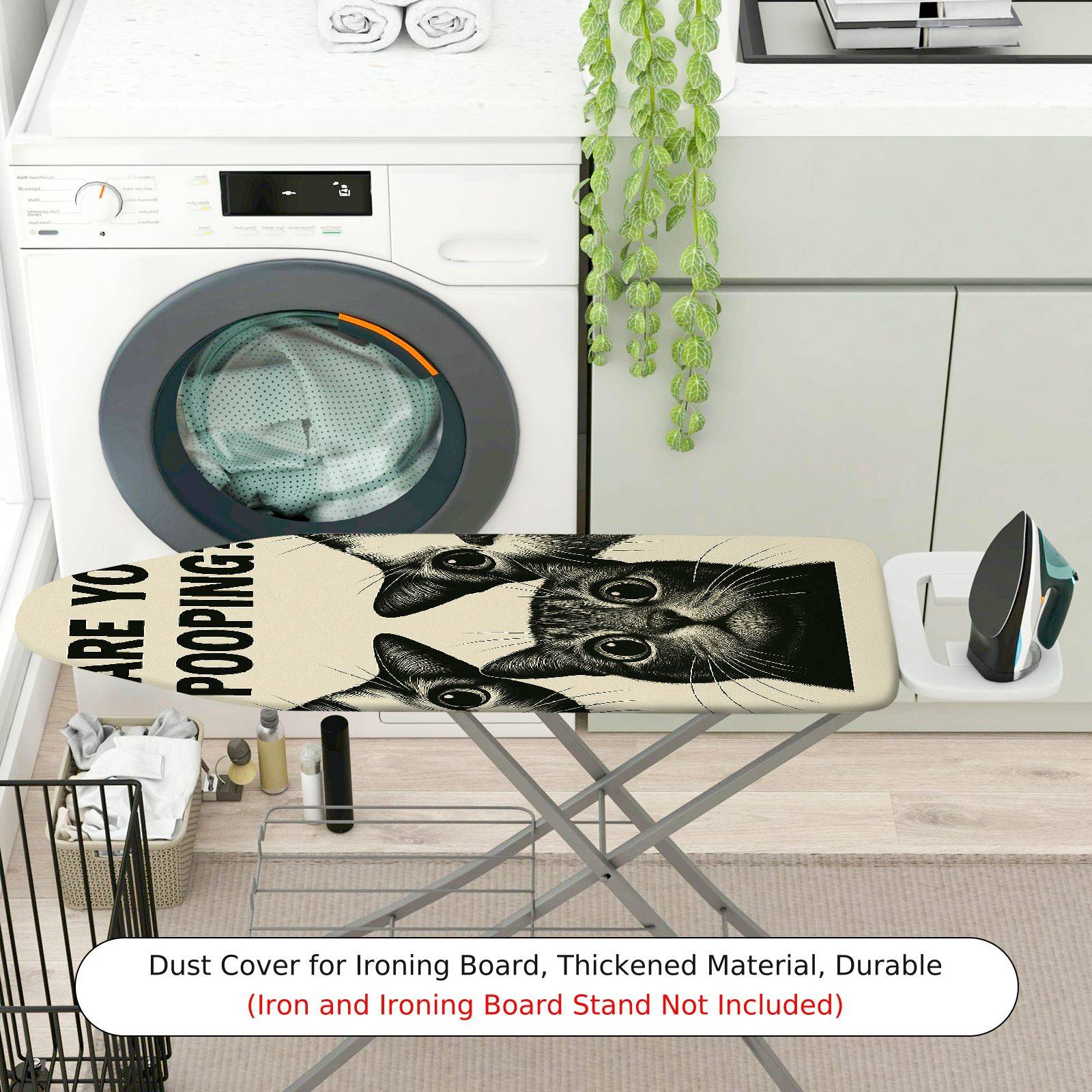 1-Piece Funny Cats Humor  Ironing Board Cover, Universal Size, Without Board