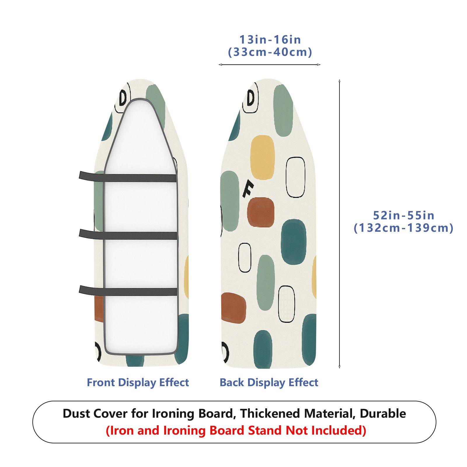 1-Piece Abstract Geometric Modern Style  Ironing Board Cover, Universal Size, Without Board
