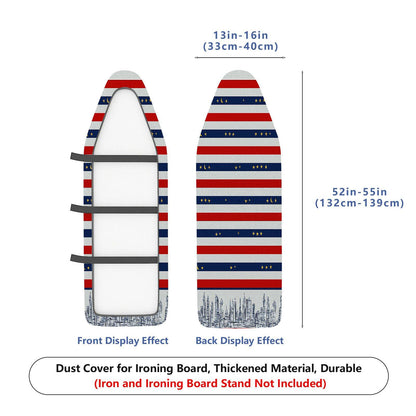 1-Piece American Stars Stripes City  Ironing Board Cover, Universal Size, Without Board