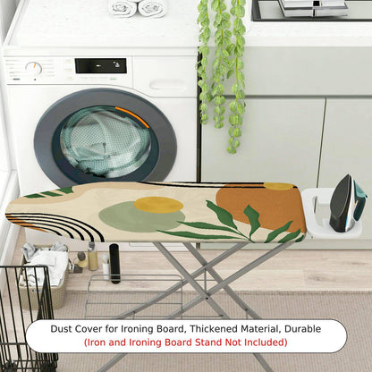 1-Piece Abstract Botanical Stripe  Ironing Board Cover, Universal Size, Without Board