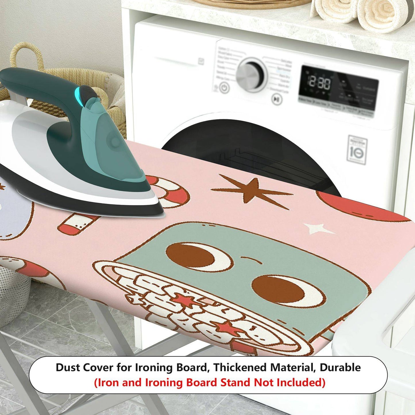 1-Piece Christmas Gingerbread Candy  Ironing Board Cover, Universal Size, Without Board