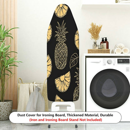 1-Piece Pineapple Tropical Fruit Black  Ironing Board Cover, Universal Size, Without Board