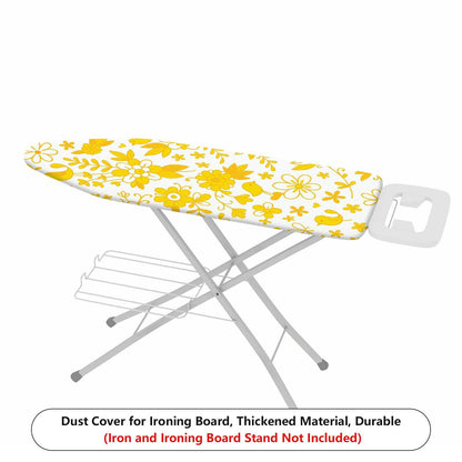 1-Piece Yellow Floral Bird Pattern  Ironing Board Cover, Universal Size, Without Board