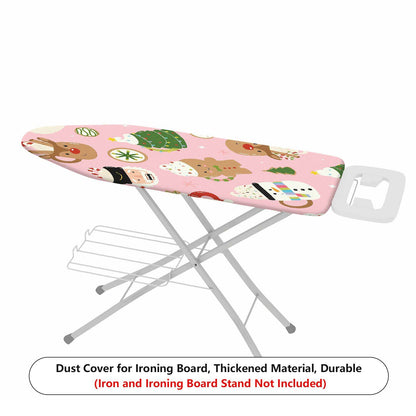 1-Piece Christmas Santa Reindeer Gingerbread  Ironing Board Cover, Universal Size, Without Board