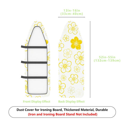 1-Piece Yellow Floral Pattern Decorative  Ironing Board Cover, Universal Size, Without Board