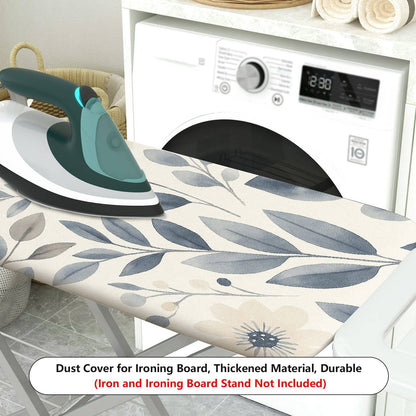1-Piece Floral Leaf Pattern Beige  Ironing Board Cover, Universal Size, Without Board