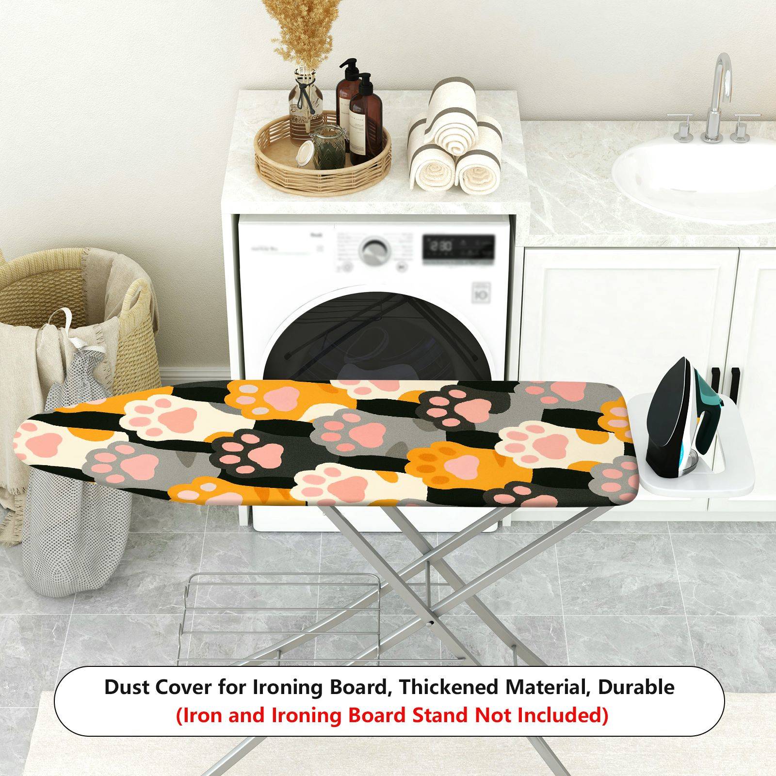 1-Piece Cute  Animal Paw Design Printed  Ironing Board Cover, Universal Size, Without Board