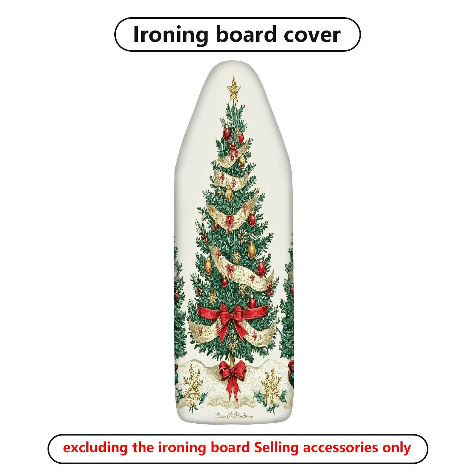 1-Piece Christmas Tree Festive Seasonal  Ironing Board Cover, Universal Size, Without Board