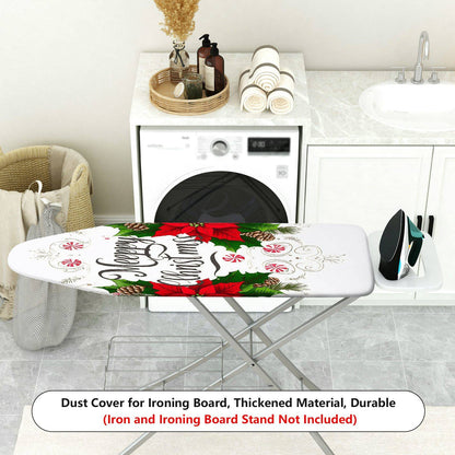 1-Piece Christmas Poinsettia Pinecone  Ironing Board Cover, Universal Size, Without Board