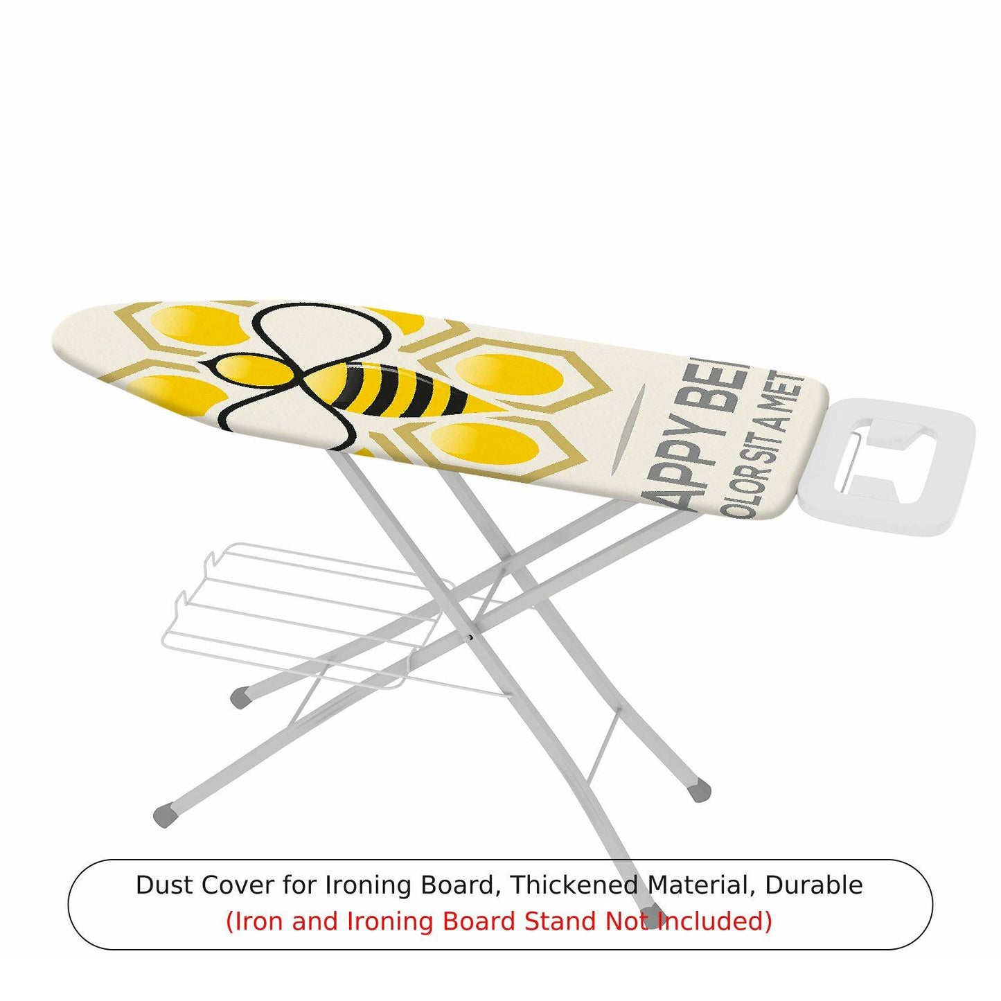 1-Piece Yellow Bee Honeycomb Pattern  Ironing Board Cover, Universal Size, Without Board